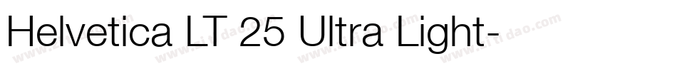Helvetica LT 25 Ultra Light字体转换